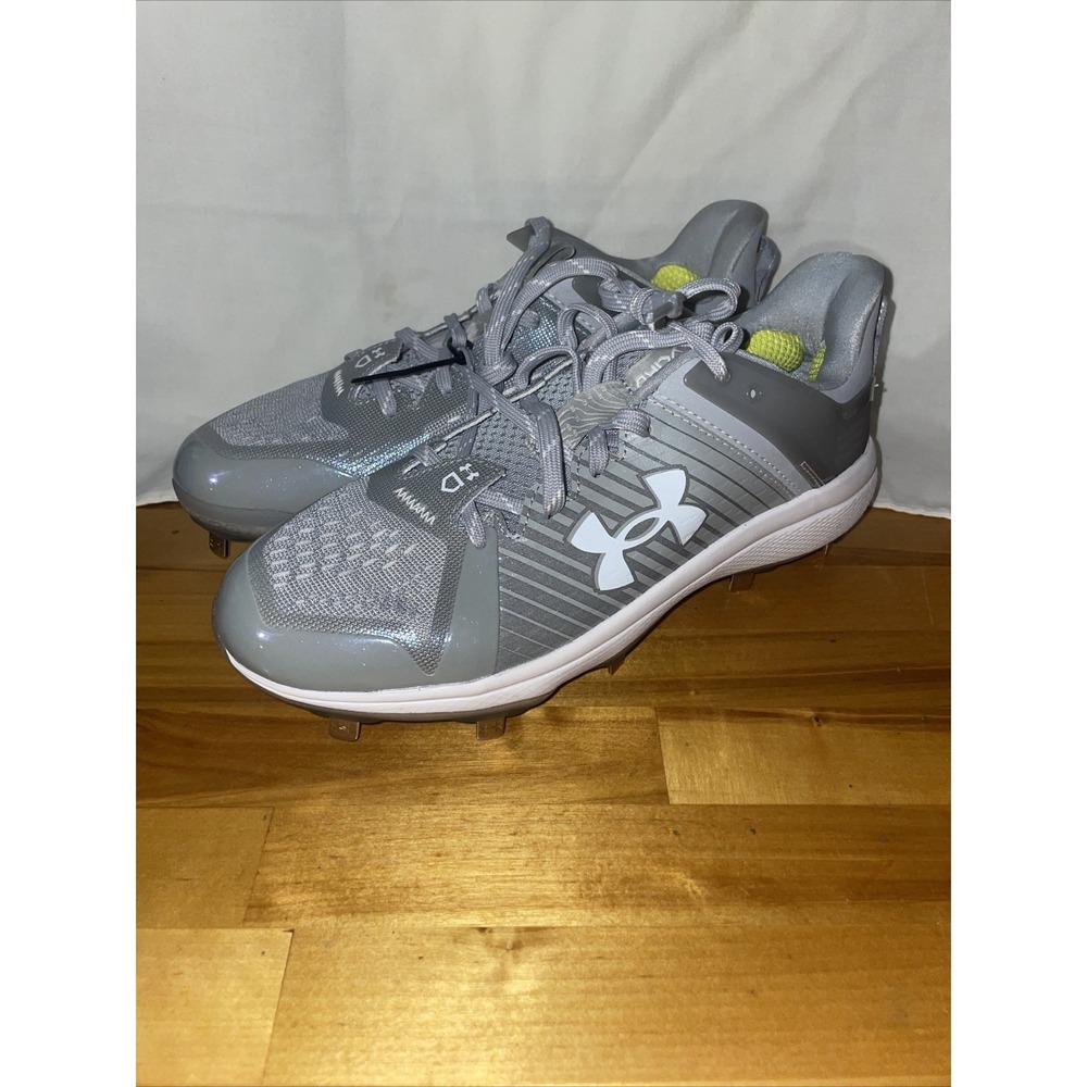 Under Armour UA Yard Low MT Grey Charged Baseball Cleat Shoe Size 7.5 New